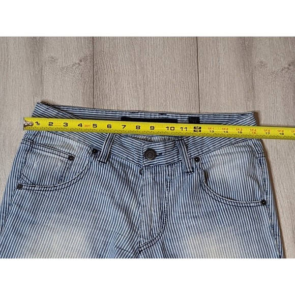 ITALIAN GAZZARRINI MENS COTTON DISTRESSED STRIPEDJEANS PANTS SIZE 33 - Picture 14 of 16